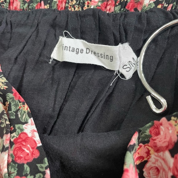 Vintage Dressing floral rose fit and flare maxi skirt small/medium - Picture 6 of 8